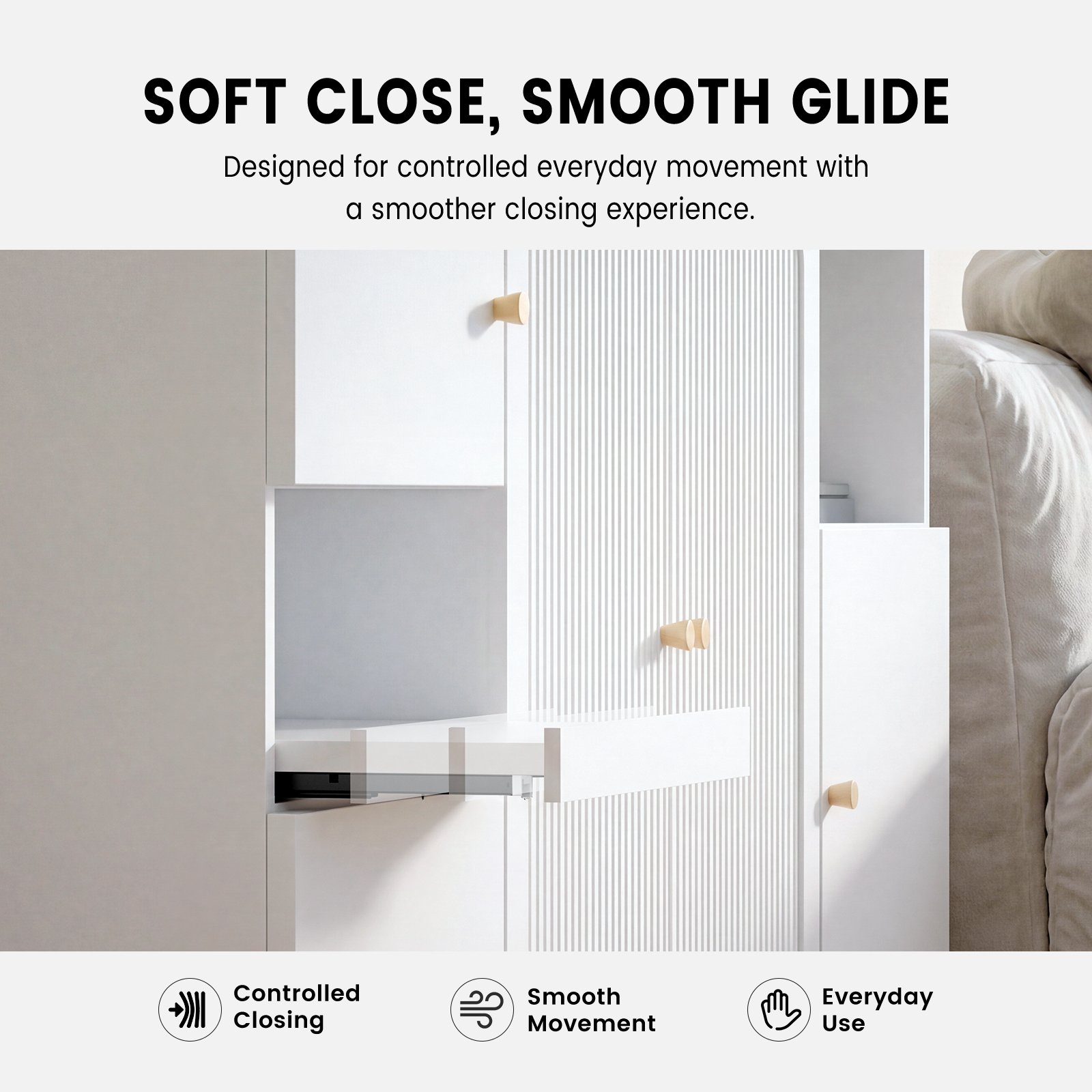 Soft-close organizer