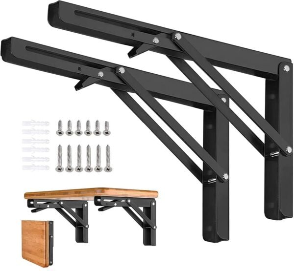 COREAX heavy-duty folding shelf brackets